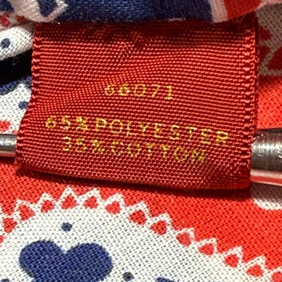 Vintage 70s Kings Road Mens Perma-Prest Short Sleeve Shirt Size M Red/Blue - Picture 6 of 8